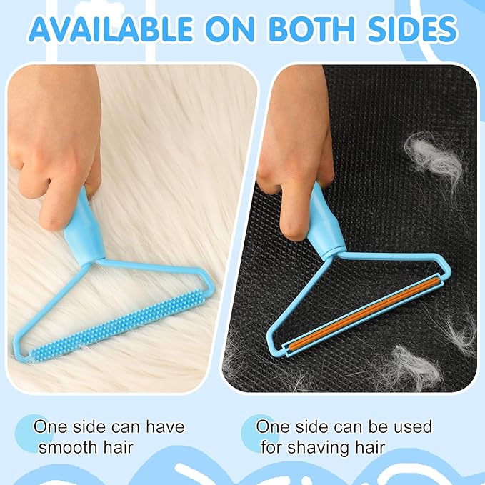 Honeydak 3 Pieces Hair Remover Tool Dog Hair Remover Pro Silicone Cleaner Brush Roller Fuzz Hairball Brush for Carpet Rake, Car Mat, Couch, Pet Bed, Clothes