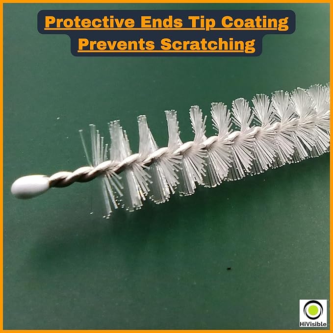 6 Straw Cleaner Brush Extra Long - Set of 6 Metal Straw Cleaner - Straw Cleaning Brush for Reusable Straws