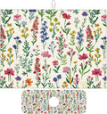 Watercolor Wildflower Dish Drying Mat for Kitchen Counter, 18"x24" Microfiber Absorbent Fast Dry Mat, 2Pcs Dish Mat Faucet Mats Sets, Large Drying Kitchen Mat Kitchen Drying Pad Coffee Bar Decor Gifts