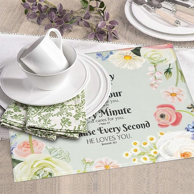 Vintage Country Watercolor Wildflowers Dish Drying Mat for Kitchen Counter, 16"x18" Microfiber Absorbent Fast Dry Mat, 2Pcs Dish Mat Faucet Mats Sets, Large Drying Kitchen Mat Kitchen Drying Pad
