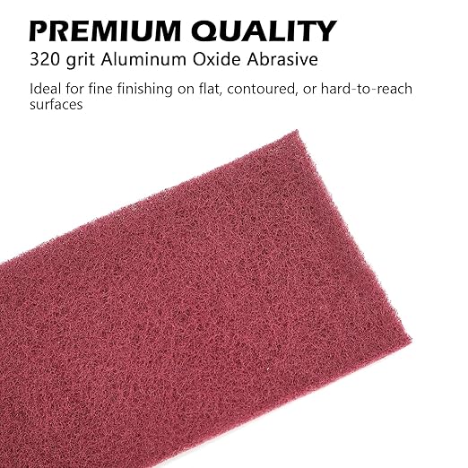 Maroon General Purpose Scuff Pads, Scuffing, Scouring Pad, Sanding, Paint Primer Prep Scratch - Surface Preparation Pad Car Auto Body Woodworking 7447-Premium, 5 Inches * 7-1/2 Feet