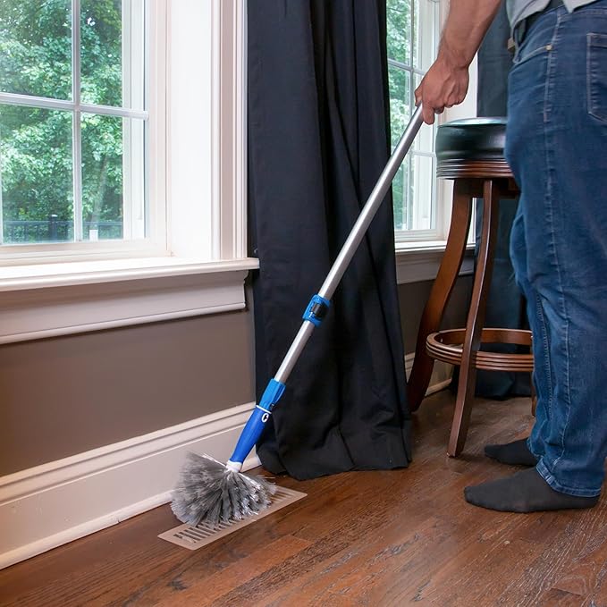 Unger Cobweb & Corner Duster – Dusters for Cleaning, Compatible with Telescopic Poles, Dusting Tools, Great for Ceilings, Moldings, HVAC & Floor Vents, and Corners