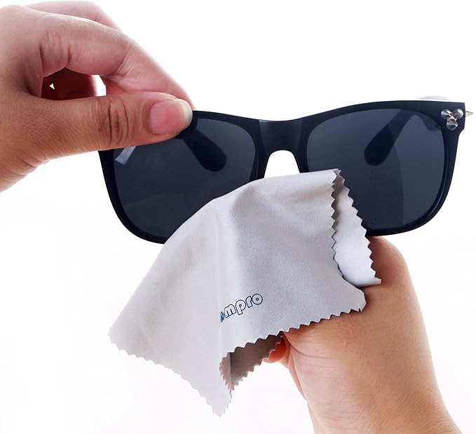 Wisdompro 12-Pack 4.75 x 4.75 Inches Microfiber Cleaning Cloth for Camera Optical Lens, Glass, Cell Phone, iPad, Tablet, Laptop, LCD TV, Computer Screen, Monitor and Other Device Surface