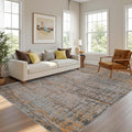 5x7 Area Rugs for Bedroom Living Room,Non-Slip Washable Modern Abstract Rugs for Dining Room, Foldable Thin Indoor Carpet Stain Resistant(Taupe)
