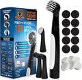 BEEST GroutCare 14000 Rechargeable Electric Spin Scrubber - Bathroom Cleaning Brush w/ 4 Replaceable Heads, Dual Speed, IPX6 Waterproof - Cordless Shower Scrubber for Bathtub, Grout, Tile, Kitchen