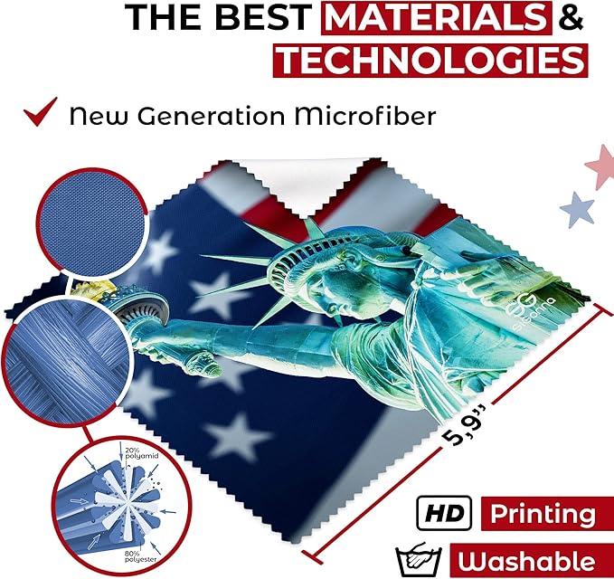 Microfiber Cleaning Cloth for Glasses - Eyeglass Cleaning Cloth - Lens Cleaning Cloth - Microfiber Glasses Cleaning Cloth for Phone, Screens, Camera Lens Cleaner - 6 pcs