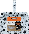 Splash Design Dustpan, Black and White Splash Print Heavy Duty Dustpan for Home, Kitchen Broom Sweeping by Superio