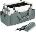 LANDNEOO Cleaning Caddy Organizer with Handle, Wearable Bag for Supplies, Tote Shoulder and Waist Straps, Under Sink Tool Multiple Compartments (Large) (QJB-BLS)