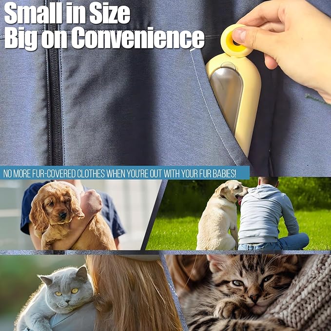 Lint Roller Resuable for Clothes, Magic Self- Cleaning Pet Hair Remover for Cats Dogs Fur, Portable Washable Pet Hair Removal Tool Brush for Curtain, Carpet, Bedding, Sofa, Couch, Green