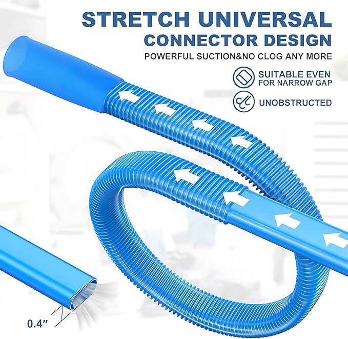 Upgraded Dryer Vent Cleaner: Universal Vacuum Hose Attachment Fits All Vacuums Cleaner, Deep Cleaning Tools for Clogged Ducts & Lint Removal