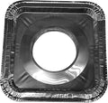 Aluminum Foil Square Gas Burner Disposable Heavy Thick Quality Bib Liners Covers (8.5" Square) from Cavalier (20 Pack)