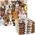 Dish Towels Kitchen Cleaning Cloths Cute Doodle Dog Print Animal Dish Cloths Absorbent Kitchen Towels Lint Free Bar Tea Soft Towel Kitchen Accessories Set of 6,11"x11"