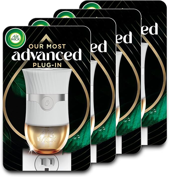 Air Wick Scented Oils Advanced Gadget, Essential Oils, Room Freshener, Air Freshener, 4 ct