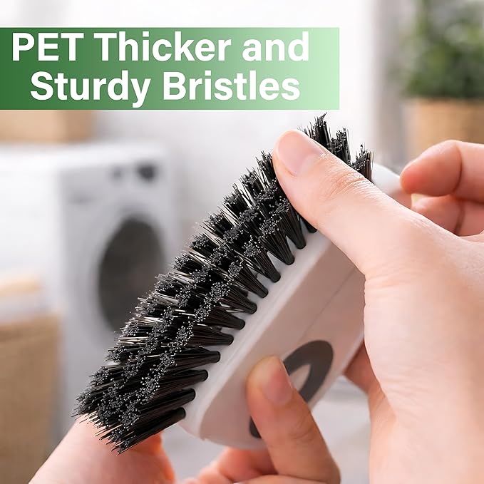 2 in 1 Groove Cleaning Brush with Sprayer, Window Track Cleaning Brush Tools, Sliding Door Track Cleaner, Crevice Cleaning Brush with Hidden Scraperfor Sliding Door Track, 2026 New Hard Bristle