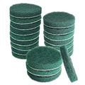 20 PCS 4 Inch 240 Grit Hoop and Loop Scrubber Scouring Pads Drill Scuffing Disc Flocking Scuff Pads, Conditioning Discs Polishing Pads for Furniture Automotive Cleaning, Rust Removal
