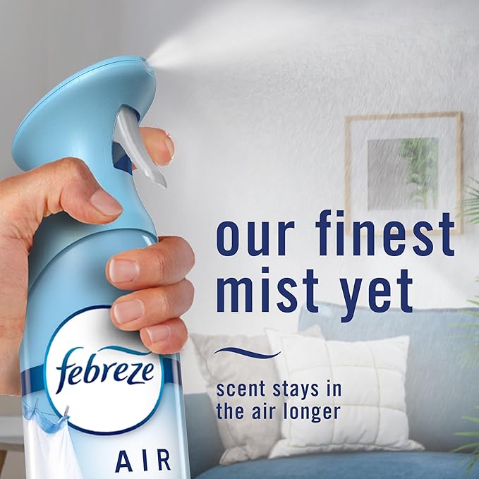 Febreze Air Mist, Air Freshener Spray, Odor Fighting Room Spray, Deodorizer for Home Bathroom Kitchen Office Apartment Dorm Room Classroom, Lilac Sunrise Scent, 8.1oz (Pack of 3)