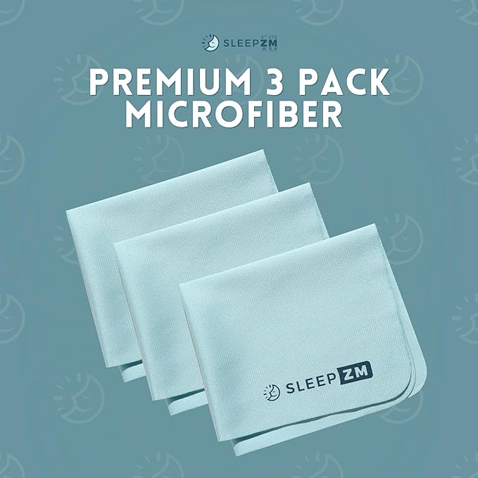 3 Pack Special Blue Light Glasses Microfiber Cleaning Cloths - Safe and Effective Cleans Lenses, Screens, Cameras, Eyeglasses, Cell Phone, LCD TV Screens and More (6X7)