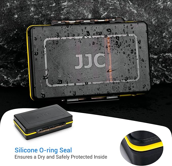 JJC AA AAA Battery Storage Case Holder with Battery Tester, Battery Organizer Container for 8 Double A & 2 Triple A Battery, Compact and Water-Resistant
