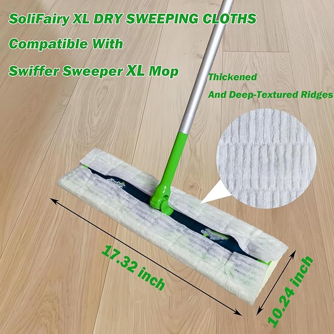 XL Dry Sweeping Cloth Refills for Swiffer Sweeper X-Large Mop, XL Disposable Dry Pads Refills, Pet Hair Dust Heavy Duty Dry Floor Cloth Refills for Floor Sweeping and Cleaning, 100 Count