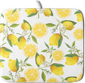 Lemon Dish Drying Mat for Kitchen Counter Spring Summer Microfiber Absorbent Dish Draining Reusable Washable Foldable 16"x18"