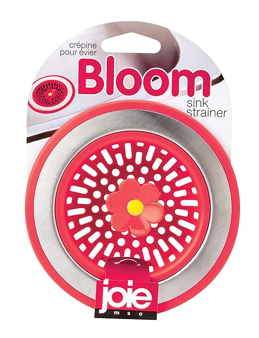 Joie Bloom Kitchen Sink Strainer Basket, Fits All Standard Sinks, Stainless Steel, Cute Garbage Disposal Drain Cover, 4.5-Inch, Flower, Colors May Vary