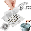 Disposable Disposable Hair Catcher Shower Drain Square Mesh Stickers,Upgrade Drain Hair Cather Sticker Filter Covers to Catch Human & Pet Hair, Fits Bathroom Shower, Kitchen Sink, Bathtub (30)