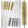14pcs Brass Wire Brush Stainless Steel Wire Brushes Bottle Brush Set, 12" Round Wire Brushes, Tube Cleaning Brush for Pipe, Tube, Auto Parts, Bottles (6mm/8mm/10mm/12mm/15mm/20mm/22mm)