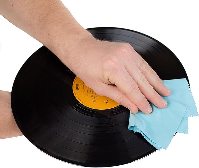 Record Cleaning Cloth Anti-Static - 5 Pack Microfiber Antistatic Towel Lint Free Vinyl Record Cleaner for Your LP Album Collection