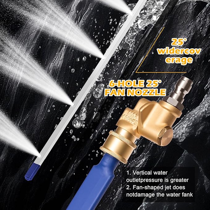 39'' Car Radiator Cleaning Wand,Radiator Cleaner Wand,Radiator Flush And Cleaner Tool,Home Car Truck Power Washer Wand,Pressure Washer Jetter Nozzle Flat Wands Fit Over 2000PSI Pressure Washer