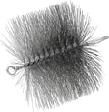 PATIKIL 6" Wire Chimney Cleaning Brush, Steel Round Chimney Sweep Brush with M6 Fitting for Cleaning Fireplace Burning Stove Tent Dryer Pipes, Silver