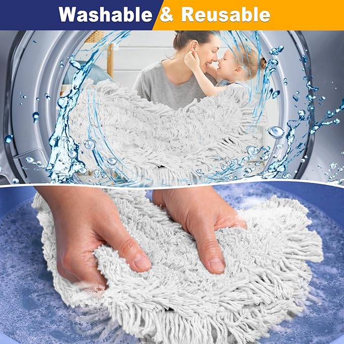41" Commercial Dust Mop Replacement Heads: Resuable Washable Industrial Cotton Pads Refills for Janitors Warehouse Gym School Floor Cleaning, Only Fit for B0FN7JTZDK