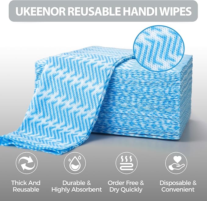 Disposable Dish Cloths,Multi use Reusable Cleaning Cloth,Machine Washable J Cloth,Heavy Duty Handy Cleaning Wipes 11.8" X 19.6" (50 Count)