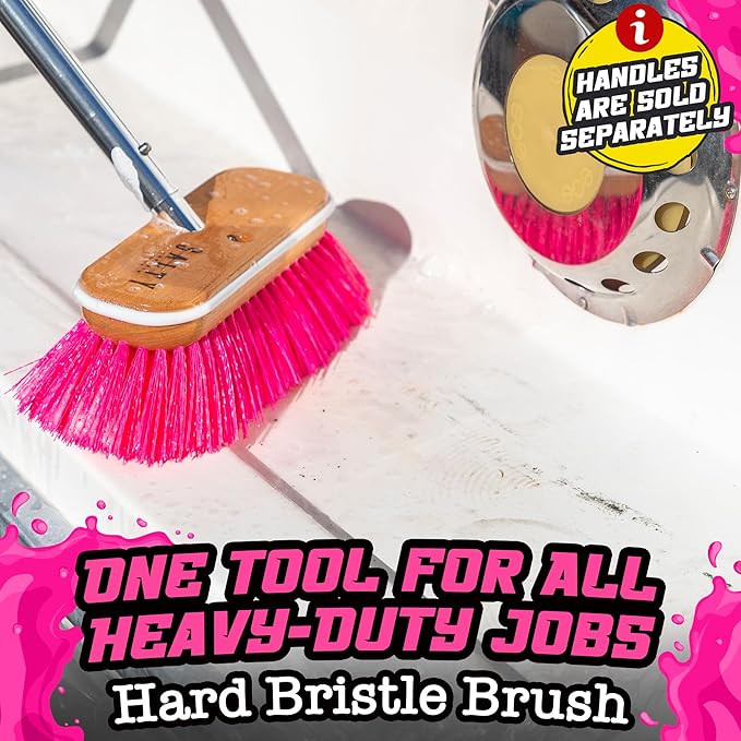 Salty Captain Hard Bristle Boat Deck Brush – Heavy-Duty Cleaning for Grime, Stains & Salt Build-Up – Durable Marine-Grade Design