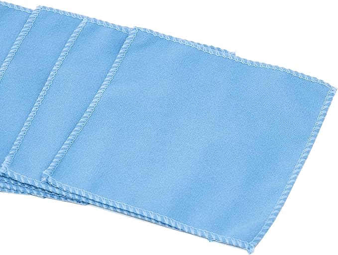 Kiddison Pack of 10 Montessori Polishing Cloths (Blue)