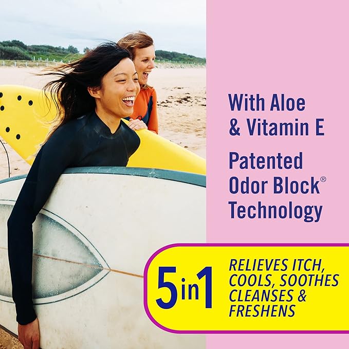 Vagisil Wipes, Anti-Itch Medicated Feminine Vaginal Wipes, Maximum Strength, Instant Relief, 20 Wipes (Pack of 3)