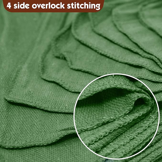 Nabob Wipers Auto Mechanic Shop Towels 25 Pack Bulk Shop Rags 100% Cotton Size 14"x14" Commercial Grade (25 Pack, Green)