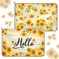 Zonon Dish Drying Mat for Kitchen Counter 16 x 24 Microfiber Absorbent Dish Drainer Rack Pads Fast Dry Mat Vintage Kitchen Decorations(Yellow,16" X 24",Sunflower)