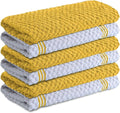 Infinitee Xclusives 100% Cotton Kitchen Towels - 15x25 Inch Ultra Soft Tea Towels, Super Absorbent Terry Dish Towel for Kitchen Linens |Radiant Yellow|
