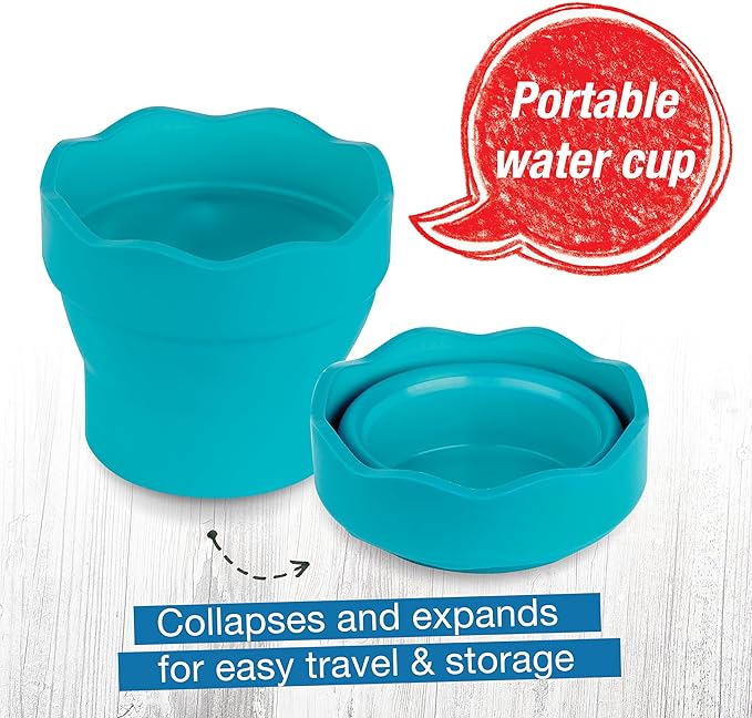 Faber-Castell Collapsible Water Cup - Reusable Artist Water Cup for Watercolor and Paint