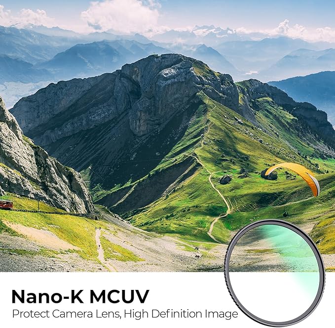K&F CONCEPT 82mm MCUV Lens Protection Filter 18 Multi-Coated Camera Lens UV Filter Ultra Slim with Cleaning Cloth (K-Series)