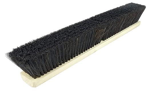 Weiler 70068 24" Medium Sweep Floor Brush, Horsehair & Polystyrene Border w/Black Polypropylene