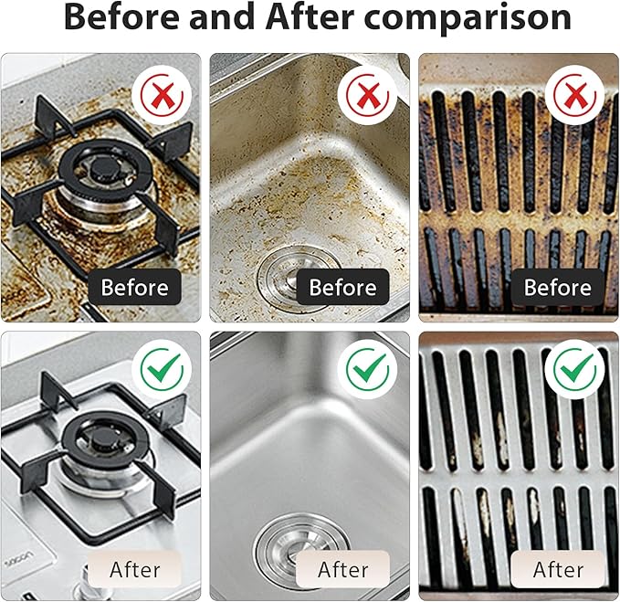 Hecila 2 in 1 Grooves Cleaning Brush Window Track Cleaning Tool Hard Bristle Crevice CleaningsBrushesth Hard Bristles and Scraper Multifunction Plastic Crevice Brush for Sliding Door Track Window Sill