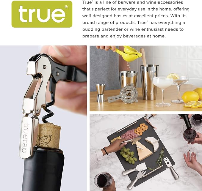 True Non-Scratch Foam Cleaning Brush with Ergonomic Handle for Wine Glasses, Beer Glass, Champagne Flutes, Decanter, Carafes, Glassware, Barware, Home Bar, Set of 1