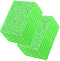 12 PCS Pop up Sponges Kitchen Cellulose Sponges 4.33 X 2.76 Inch Green Kitchen Sponge Pack for DIY, Household, Bathroom, Cars, Cleaning (Green)
