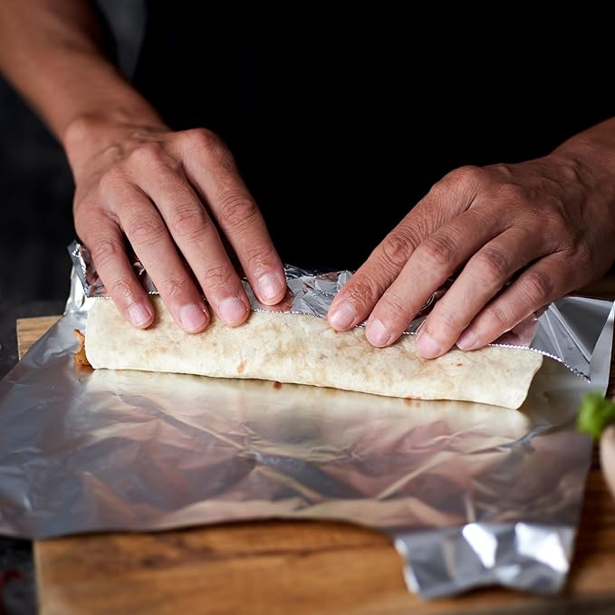 Standard Aluminum Foil Roll 18"x500' Commercial-Grade Silver Wrap for Food Service, Catering, Baking & Home Use. Durable, Tear-Resistant, Heat-Safe Industrial Foil Roll.