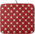 Patriotic July of 4th Red Star Dish Drying Mat for Kitchen Counter 16x18 Memorial Independence Day Absorbent Reversible Microfiber Drying Mats Kitchen Countertop Protector Dishes Drainer Rack Pad
