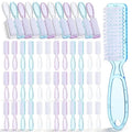 60 Pcs Nail Scrubber Brushes Bulk Handle Grip Manicure Brushes for Cleaning Fingernails Pedicure Cleaning Brush for Toes and Fingernail Cleaning(6 Colors)