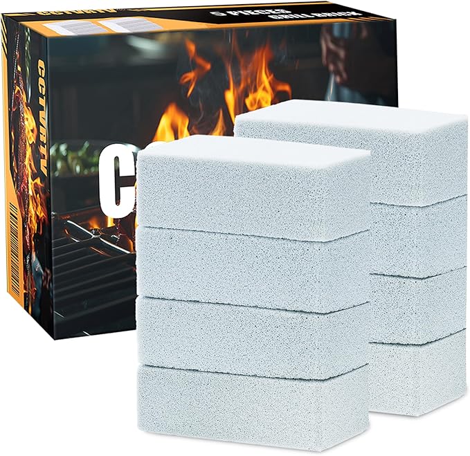 Heavy Duty Grill Cleaner, Grill Cleaning Bricks, Pumice Griddle Cleaning Stone Removing Stains for BBQ, Swimming Pool, Sink(8 Pack)
