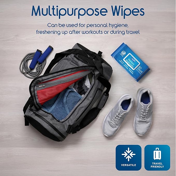 Inspire Adult Wet Wipes, Wash Cloths, Incontinence & Cleansing for Elderly Extra Large, 8"x12" (300 count)