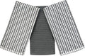 Thanksgiving Kitchen Towels- Set of 3 100% Cotton Solid Dark Gray and Checkerboard Grid Pattern Design- 28 x 18 Multipurpose Towels for Everyday Use